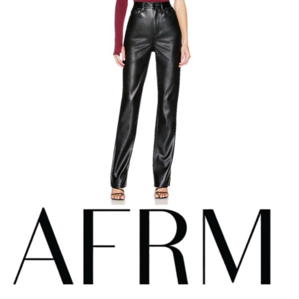 AFRM Sleek Black Straight Leg Pants